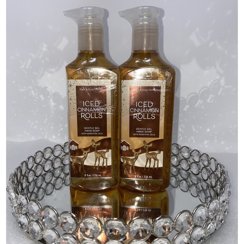 Set of 2 Bath & Body Works Iced Cinnamon Rolls Gentle Gel Hand Soap New